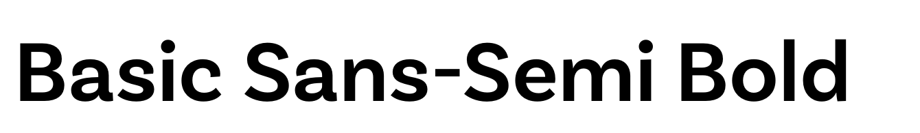Basic Sans-Semi Bold